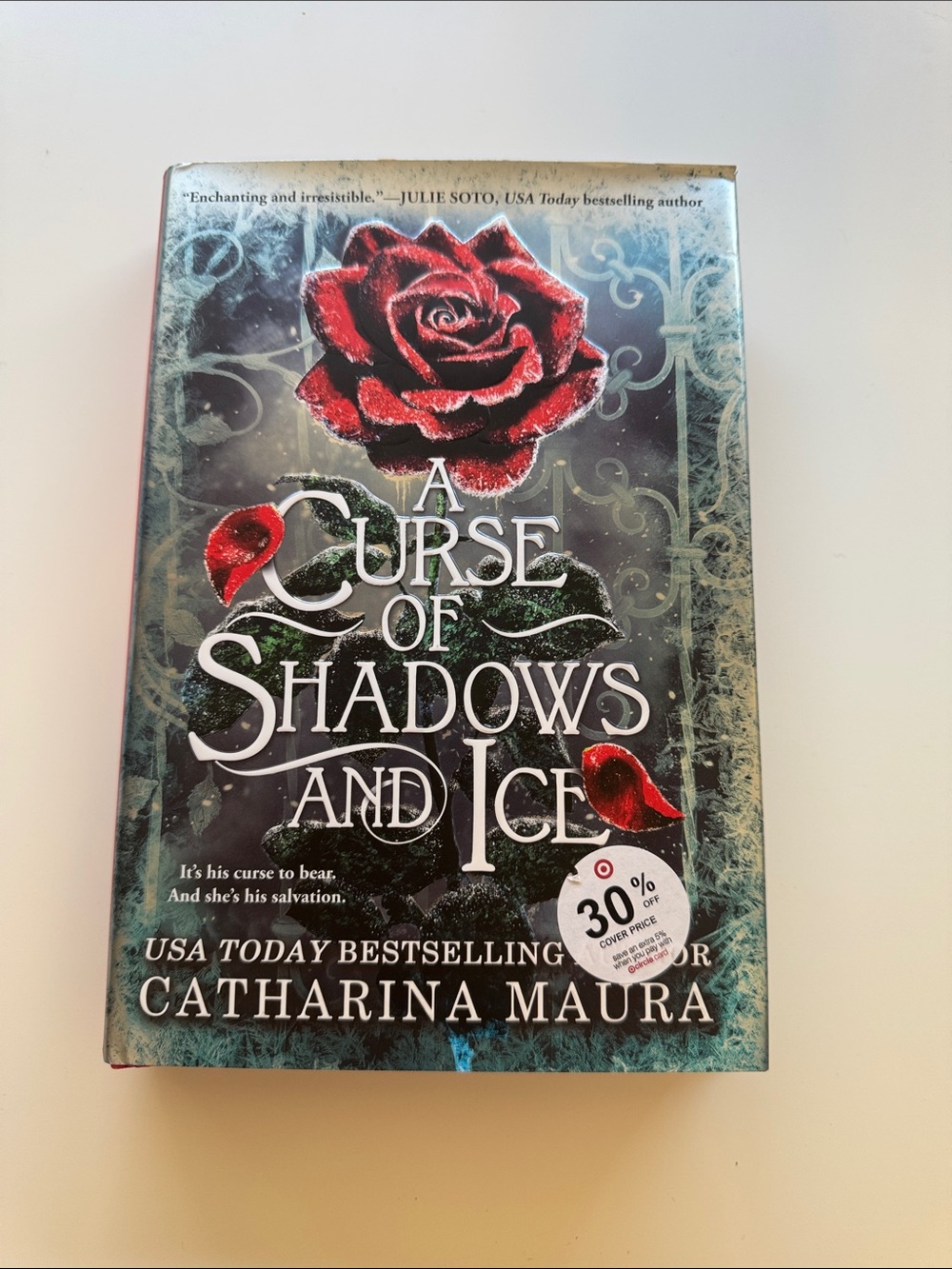 A Curse of Shadows and Ice by Catharina Maura - Black/Red Hardcover